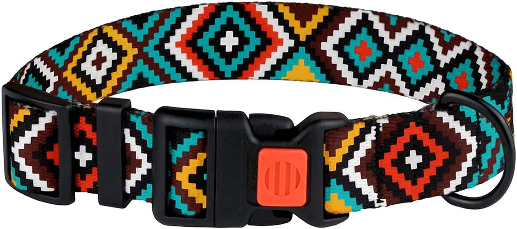 Aztec Dog Collar Adjustable Nylon Tribal Pattern Geometric Pet Collars for Dogs Small Medium Large Puppy