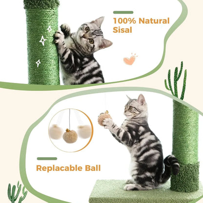 Floor to Ceiling Cat Tree Ajustable Height [82-108 Inches=208-275Cm] 6 Tiers Tower Fit for 7-9 Feet Ceiling