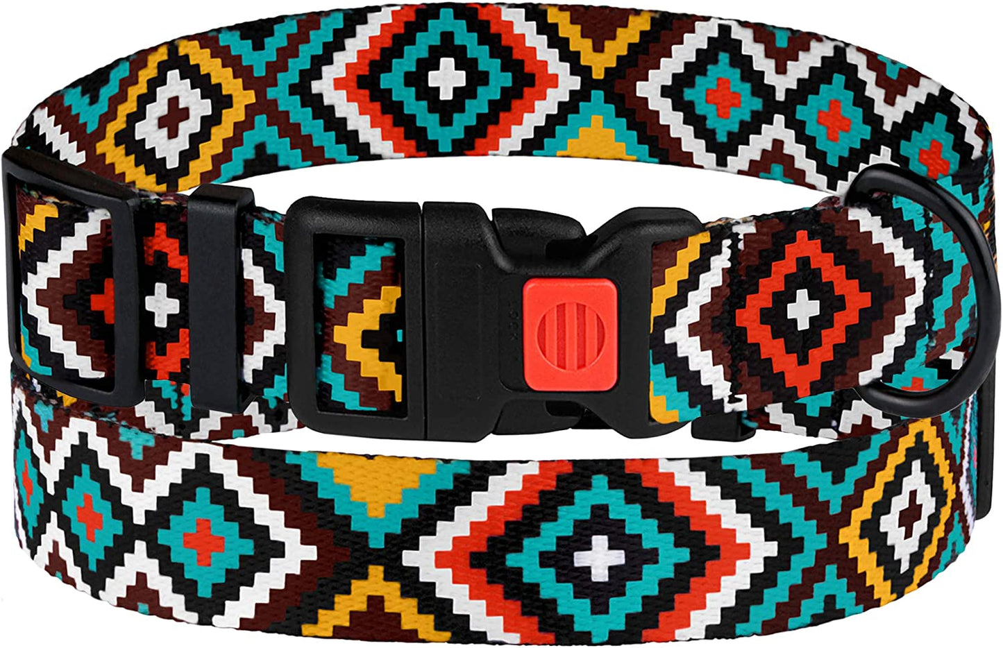 Aztec Dog Collar Adjustable Nylon Tribal Pattern Geometric Pet Collars for Dogs Small Medium Large Puppy